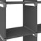 vidaXL - Kast - met - 12 - vakken - 103x30x141 - cm - stof - grijs