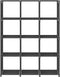 vidaXL - Kast - met - 12 - vakken - 103x30x141 - cm - stof - grijs
