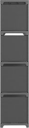 vidaXL - Kast - met - 12 - vakken - 103x30x141 - cm - stof - grijs