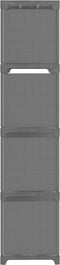 vidaXL - Kast - met - 12 - vakken - 103x30x141 - cm - stof - zwart