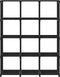 vidaXL - Kast - met - 12 - vakken - 103x30x141 - cm - stof - zwart