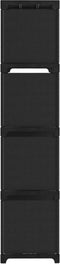 vidaXL - Kast - met - 12 - vakken - 103x30x141 - cm - stof - zwart