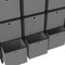 vidaXL - Kast - met - 12 - vakken - met - boxen - 103x30x141 - cm - stof - zwart