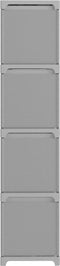 vidaXL - Kast - met - 12 - vakken - met - boxen - 103x30x141 - cm - stof - grijs