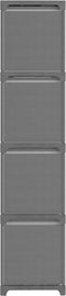 vidaXL - Kast - met - 12 - vakken - met - boxen - 103x30x141 - cm - stof - zwart