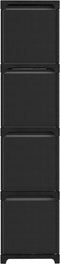 vidaXL - Kast - met - 12 - vakken - met - boxen - 103x30x141 - cm - stof - zwart