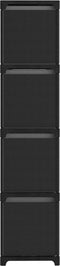 vidaXL - Kast - met - 12 - vakken - met - boxen - 103x30x141 - cm - stof - zwart