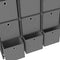 vidaXL - Kast - met - 12 - vakken - met - boxen - 103x30x141 - cm - stof - grijs