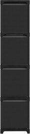 vidaXL - Kast - met - 12 - vakken - met - boxen - 103x30x141 - cm - stof - zwart