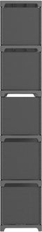 vidaXL - Kast - met - 15 - vakken - 103x30x175,5 - cm - stof - grijs