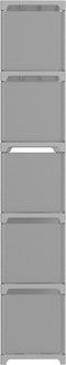 vidaXL - Kast - met - 15 - vakken - 103x30x175,5 - cm - stof - grijs