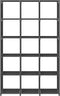 vidaXL - Kast - met - 15 - vakken - 103x30x175,5 - cm - stof - grijs