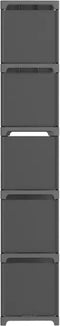 vidaXL - Kast - met - 15 - vakken - 103x30x175,5 - cm - stof - grijs