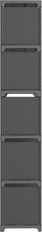 vidaXL - Kast - met - 15 - vakken - 103x30x175,5 - cm - stof - grijs