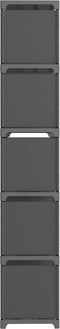 vidaXL - Kast - met - 15 - vakken - 103x30x175,5 - cm - stof - grijs