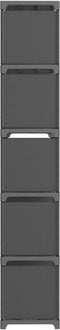 vidaXL - Kast - met - 15 - vakken - 103x30x175,5 - cm - stof - grijs