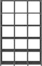 vidaXL - Kast - met - 15 - vakken - 103x30x175,5 - cm - stof - grijs