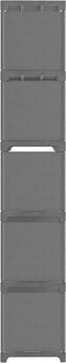 vidaXL - Kast - met - 15 - vakken - 103x30x175,5 - cm - stof - zwart