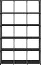 vidaXL - Kast - met - 15 - vakken - 103x30x175,5 - cm - stof - zwart