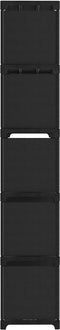 vidaXL - Kast - met - 15 - vakken - 103x30x175,5 - cm - stof - zwart