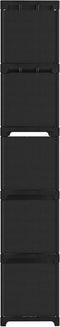 vidaXL - Kast - met - 15 - vakken - 103x30x175,5 - cm - stof - zwart