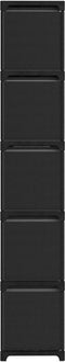 vidaXL - Kast - met - 15 - vakken - met - boxen - 103x30x175,5 - cm - stof - zwart