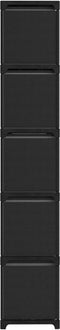vidaXL - Kast - met - 15 - vakken - met - boxen - 103x30x175,5 - cm - stof - zwart