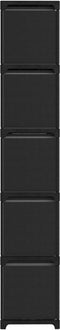 vidaXL - Kast - met - 15 - vakken - met - boxen - 103x30x175,5 - cm - stof - zwart