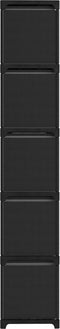 vidaXL - Kast - met - 15 - vakken - met - boxen - 103x30x175,5 - cm - stof - zwart