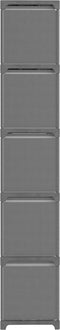 vidaXL - Kast - met - 15 - vakken - met - boxen - 103x30x175,5 - cm - stof - zwart
