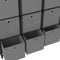 vidaXL - Kast - met - 15 - vakken - met - boxen - 103x30x175,5 - cm - stof - zwart