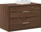 vidaXL - Kast - met - 2 - lades - 60x31x40 - cm - bewerkt - hout - bruin - eikenkleurig