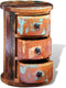 vidaXL - Kast - met - 3 - lades - massief - gerecycled - hout