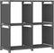 vidaXL - Kast - met - 4 - vakken - 69x30x72,5 - cm - stof - grijs