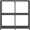vidaXL - Kast - met - 4 - vakken - 69x30x72,5 - cm - stof - grijs
