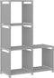 vidaXL - Kast - met - 4 - vakken - 69x30x72,5 - cm - stof - grijs