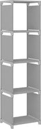 vidaXL - Kast - met - 4 - vakken - 69x30x72,5 - cm - stof - grijs