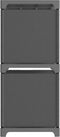 vidaXL - Kast - met - 4 - vakken - 69x30x72,5 - cm - stof - grijs