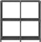 vidaXL - Kast - met - 4 - vakken - 69x30x72,5 - cm - stof - grijs