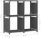 vidaXL - Kast - met - 4 - vakken - 69x30x72,5 - cm - stof - grijs