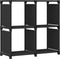 vidaXL - Kast - met - 4 - vakken - 69x30x72,5 - cm - stof - zwart