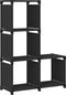 vidaXL - Kast - met - 4 - vakken - 69x30x72,5 - cm - stof - zwart