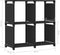 vidaXL - Kast - met - 4 - vakken - 69x30x72,5 - cm - stof - zwart