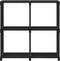 vidaXL - Kast - met - 4 - vakken - 69x30x72,5 - cm - stof - zwart