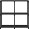 vidaXL - Kast - met - 4 - vakken - met - boxen - 69x30x72,5 - cm - stof - grijs