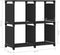vidaXL - Kast - met - 4 - vakken - met - boxen - 69x30x72,5 - cm - stof - grijs
