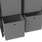 vidaXL - Kast - met - 4 - vakken - met - boxen - 69x30x72,5 - cm - stof - zwart