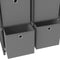 vidaXL - Kast - met - 4 - vakken - met - boxen - 69x30x72,5 - cm - stof - grijs