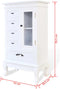 vidaXL - Kast - met - 5 - lades - en - 2 - planken - wit