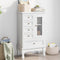 vidaXL - Kast - met - 5 - lades - en - 2 - planken - wit